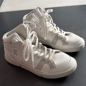 On Cloud High-Top Women's Athletic Sneakers in White